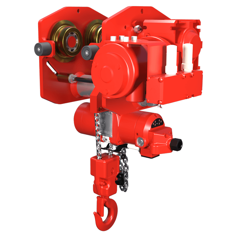 Red Rooster 500 kg trolley suspension air hoist TCR 500 with AT2S trolley for general lifting and material handling tasks