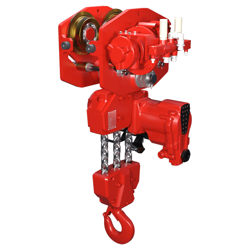 Red Rooster 9 tonne trolley suspension air hoist TMH 9000 with AT10S trolley for heavy duty lifting and maintenance tasks
