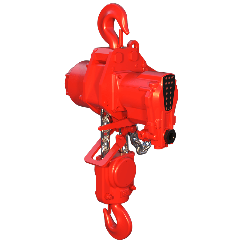 Red Rooster 10 tonne hook suspension air hoist TMH-10T for heavy industrial lifting operations