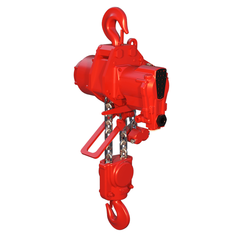 Red Rooster 10 tonne hook suspension air hoist TMH-10T for heavy industrial lifting operations