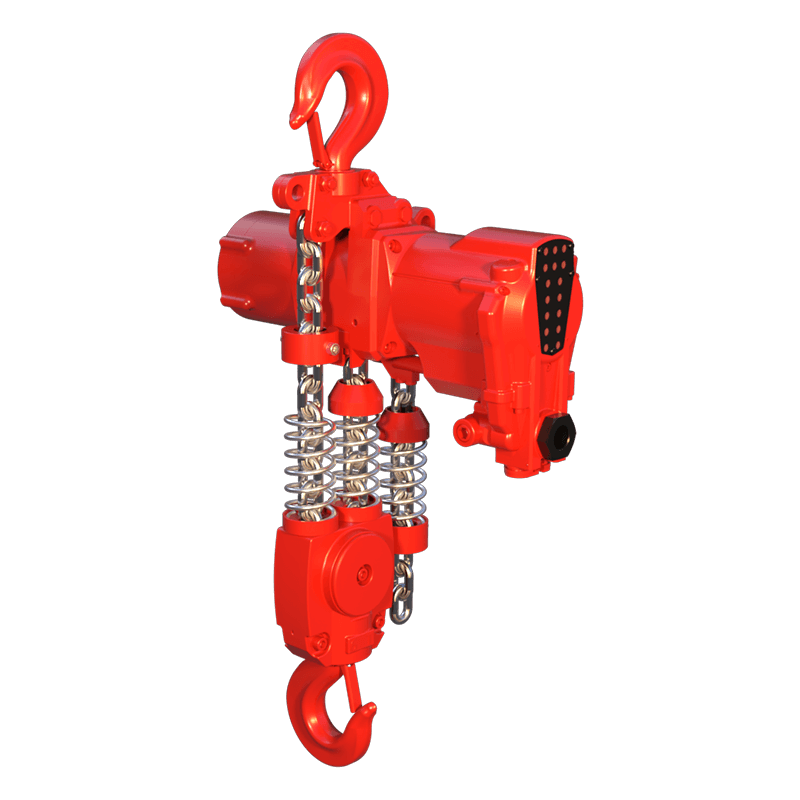 Red Rooster 6 tonne cross hauling air hoist TMH-6000/2 designed for controlled load transfer and horizontal lifting applications