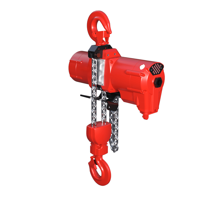 Red Rooster 980 kg hook suspension air hoist TCS-980/2 designed for controlled load lifting in industrial environments