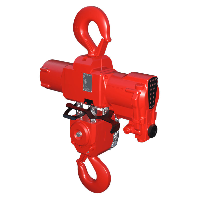 Red Rooster 12 tonne hook suspension air hoist TMH-12000/4 designed for high capacity industrial lifting