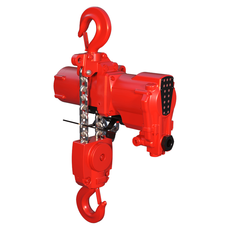 Red Rooster 6 tonne hook suspension air hoist TMH-6000/2 designed for general industrial lifting applications