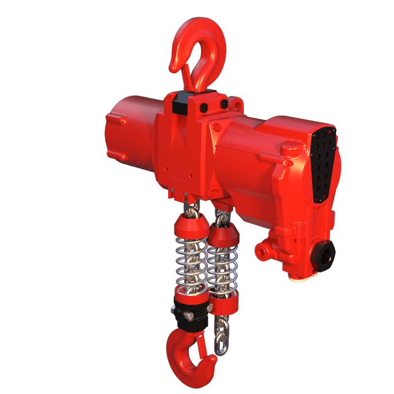 Red Rooster 3 tonne cross hauling air hoist TMH-3000-CH for precise load positioning and transfer tasks