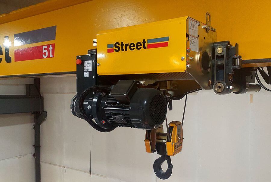 A Street Crane ZX Wire Rope Hoist Solution by Red Rooster Lifting