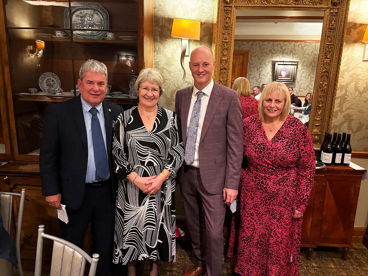 Formal Celebration Retirement Dinner at Meldrum House for Bill Aitken with Wife Sylvia